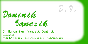 dominik vancsik business card
